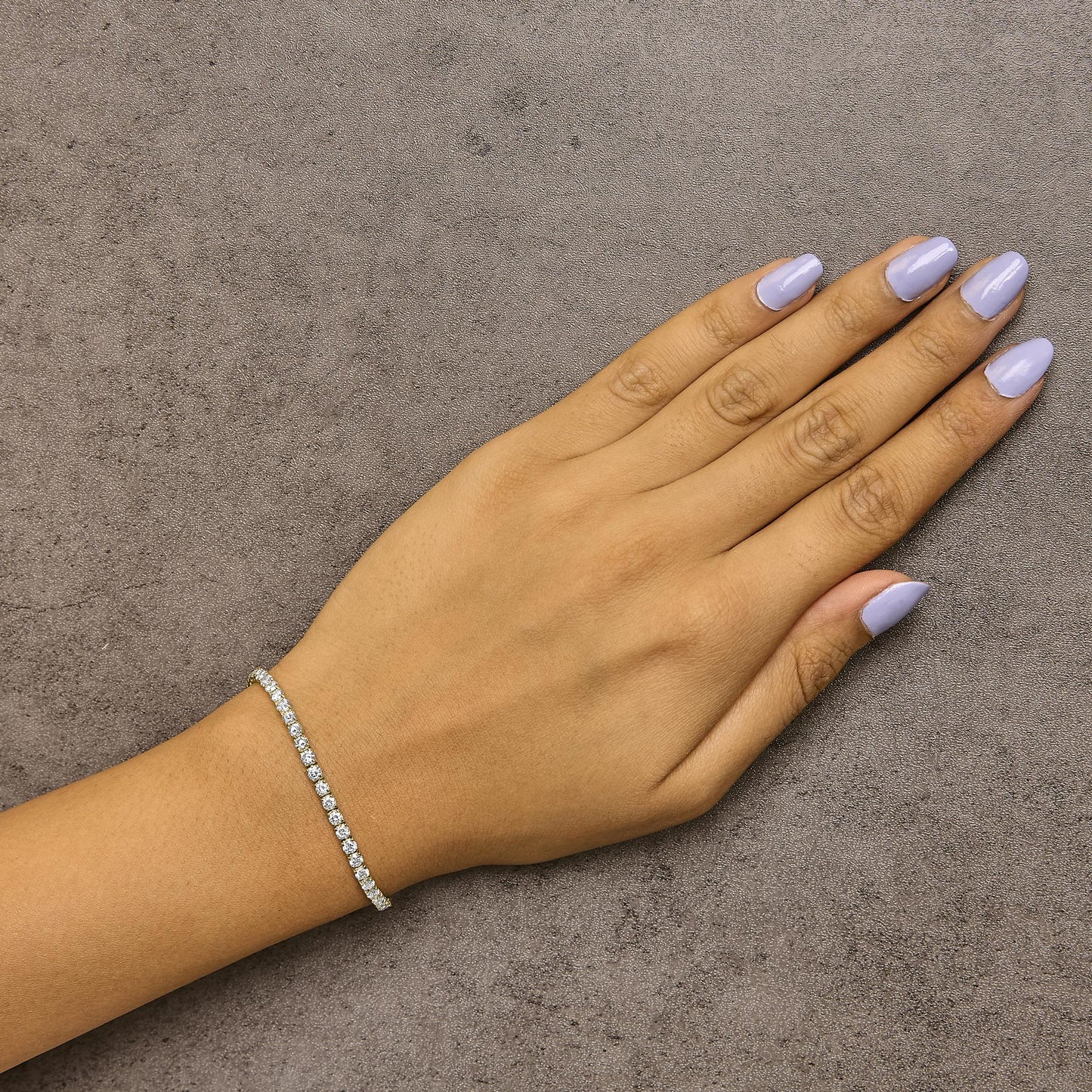 Sovereign Line: Solid 14K Gold 5 Carat G-VS Diamond Bracelet
