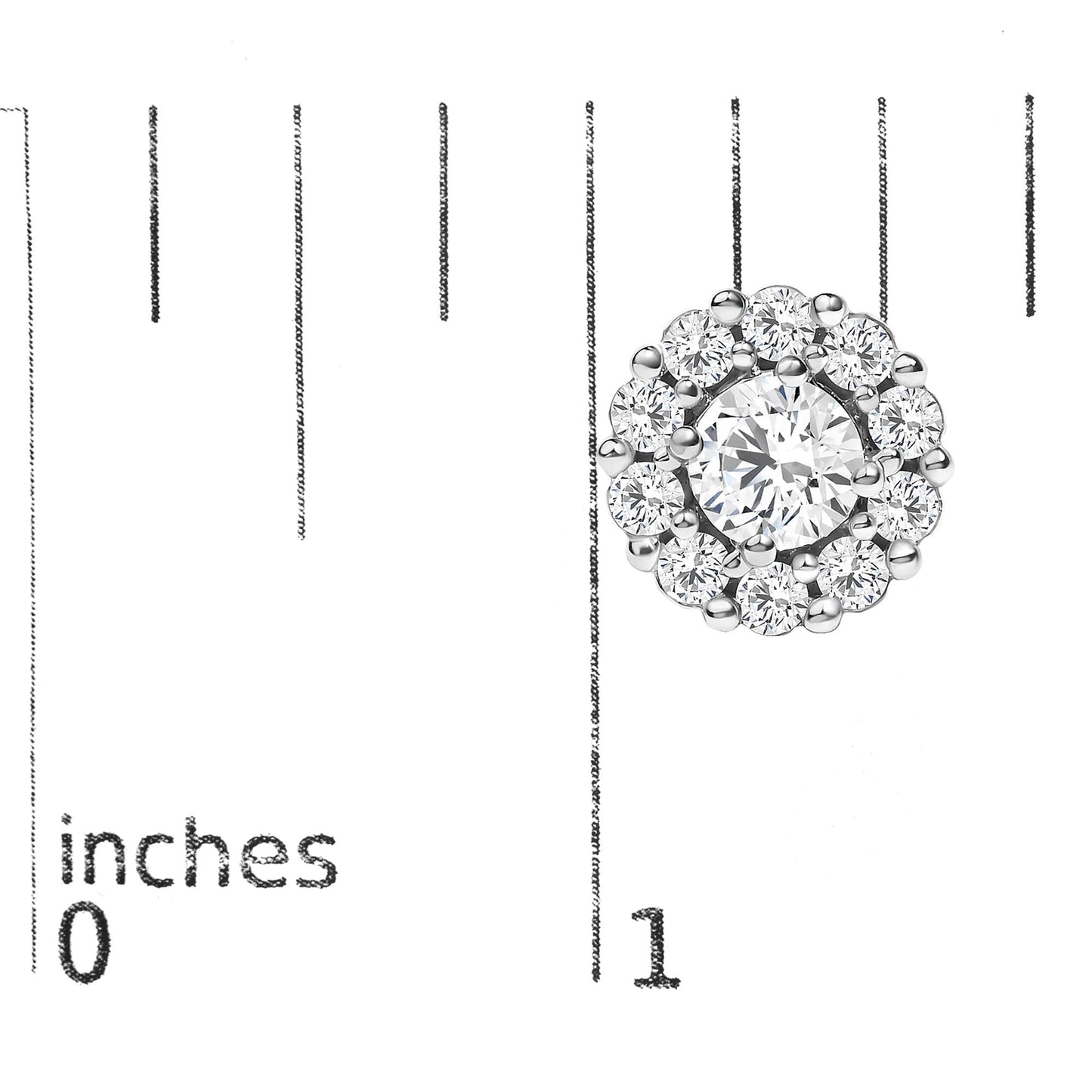 The Luminary Halo: 10K White Gold 3.00 CTW Lab Diamond Studs