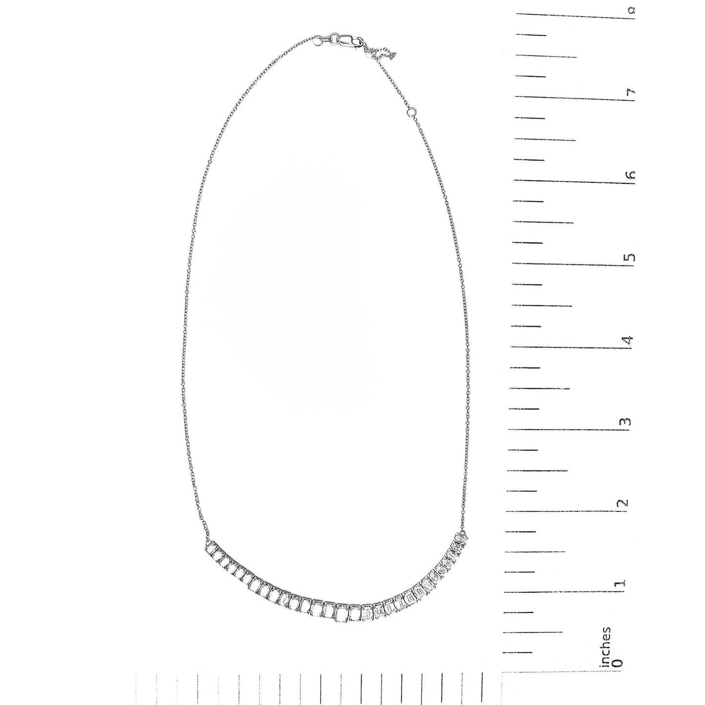 The Arden: 14K White Gold 5.00 CTW Emerald-Cut Diamond Station Necklace
