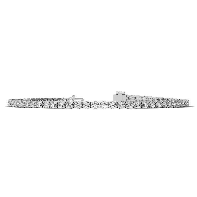 Classic Serenade: 3.5 Carat G-VS Premium Lab Grown Diamond Line Bracelet