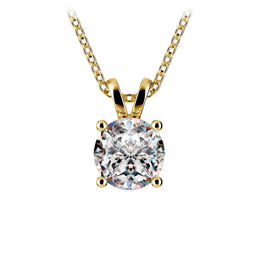 The Timeless 2CT Lab Diamond Pendant in 14K Gold