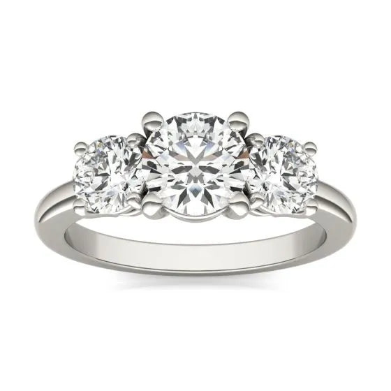 Convergence: 2 Carat Total Weight AGI Certified Three-Stone Diamond Ring