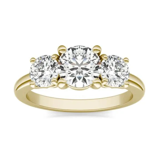 Convergence: 2 Carat Total Weight AGI Certified Three-Stone Diamond Ring