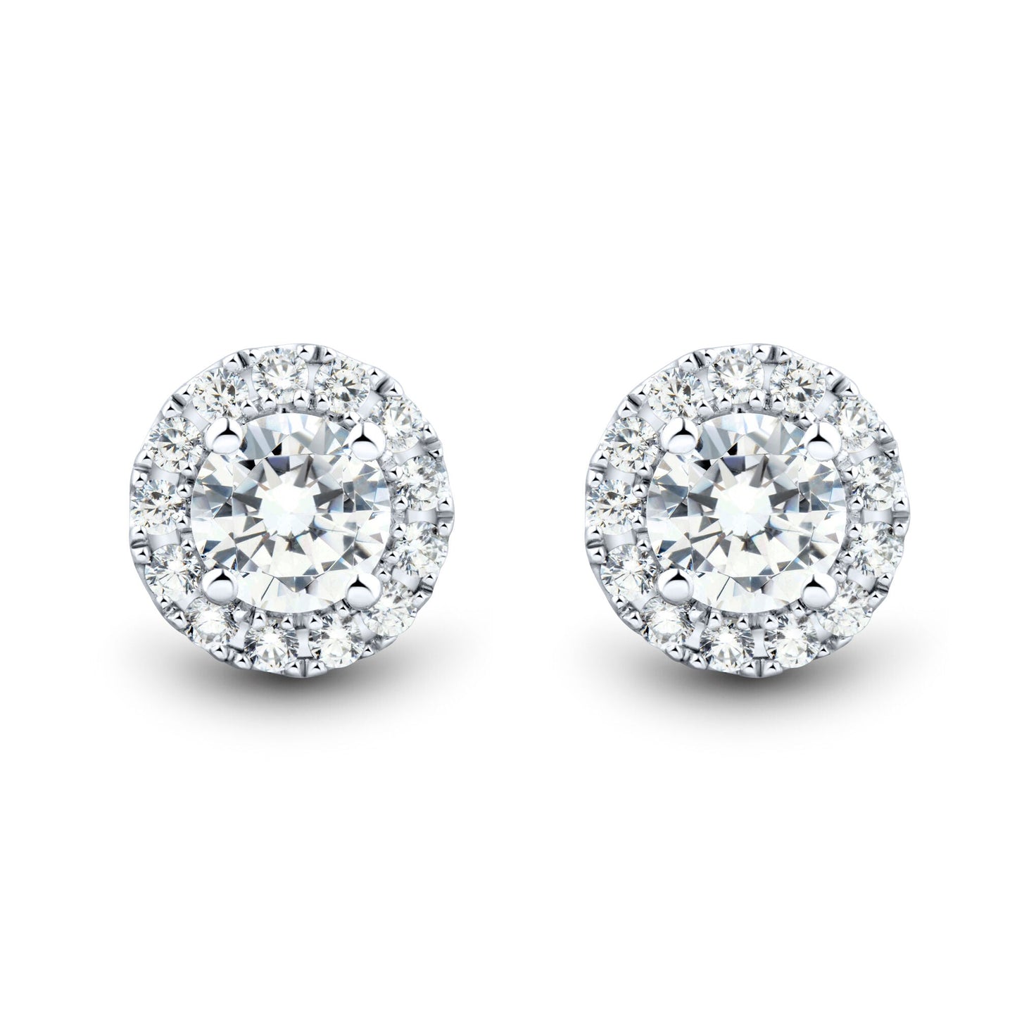 The Empress: 10K White Gold Brilliant Celestial Halo Studs
