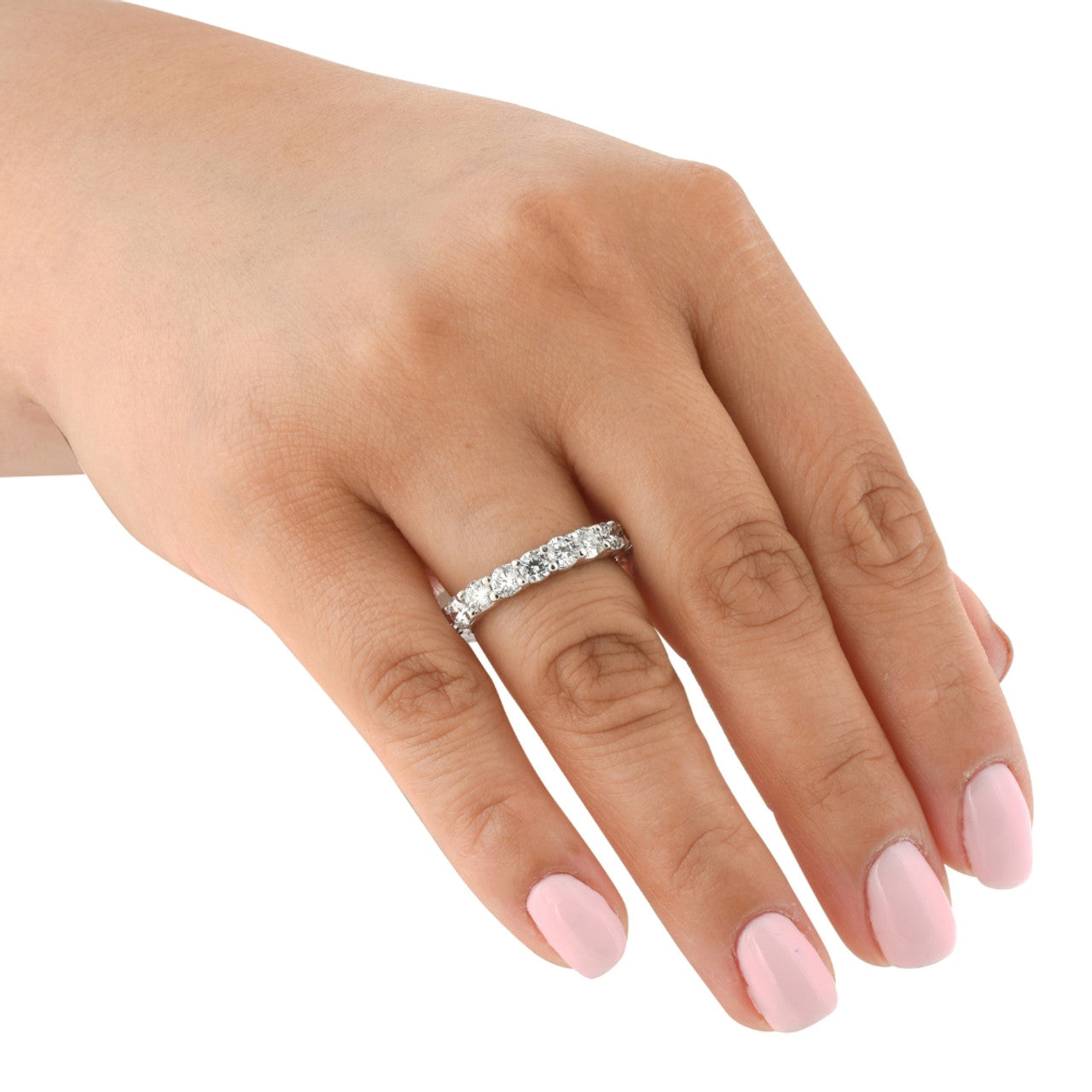 Endless Fire: 2 CTW Round Lab Diamond Eternity Ring
