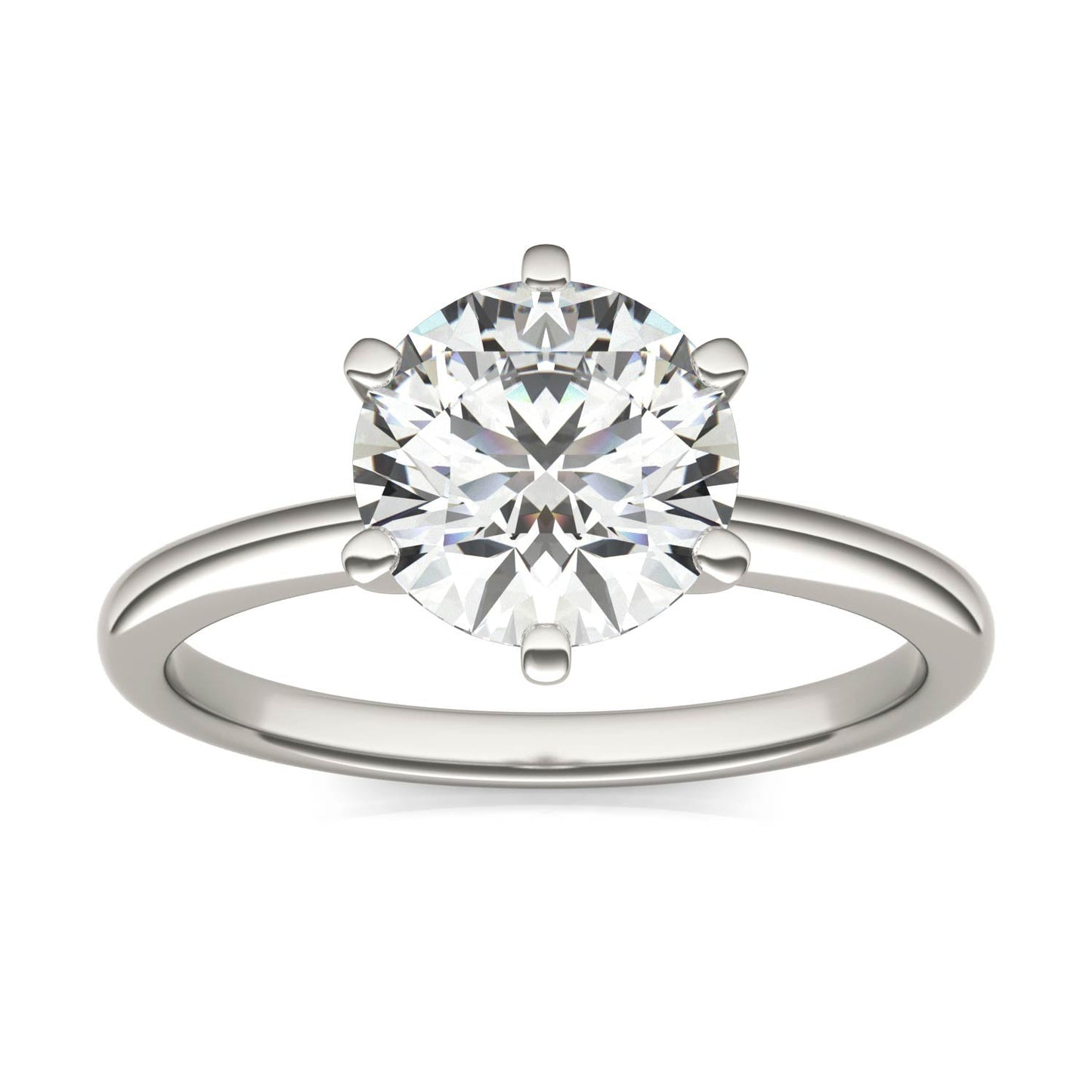 Signature 3ct Lab Diamond Solitaire Ring, 14K White Gold