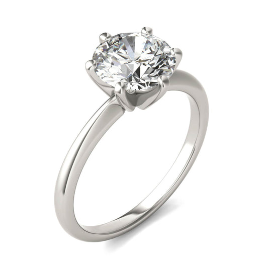 Signature 3ct Lab Grown Diamond Solitaire Ring, 14K White Gold Engagement Ring
