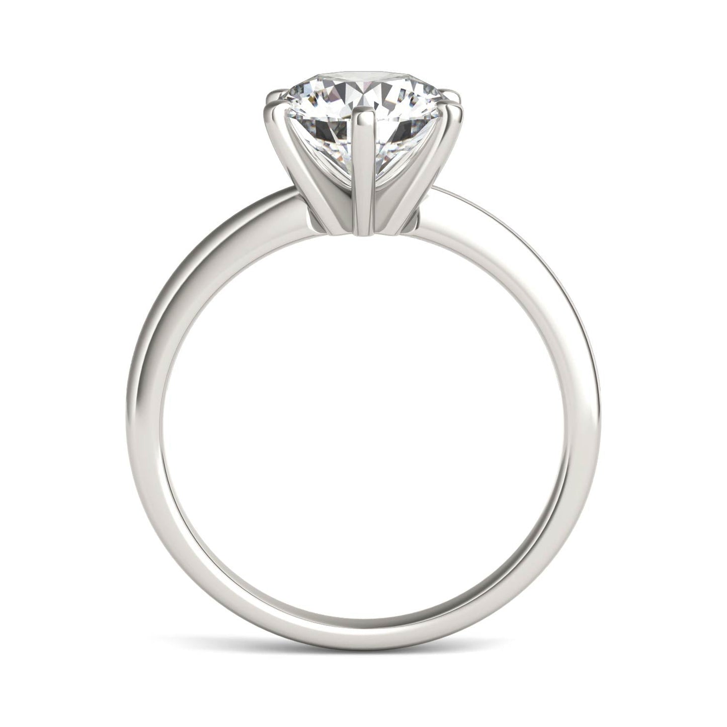 Signature 3ct Lab Diamond Solitaire Ring, 14K White Gold