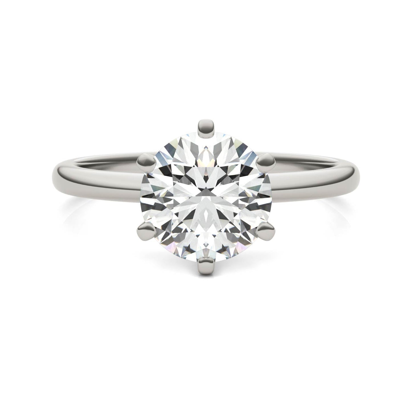 Signature 3ct Lab Diamond Solitaire Ring, 14K White Gold
