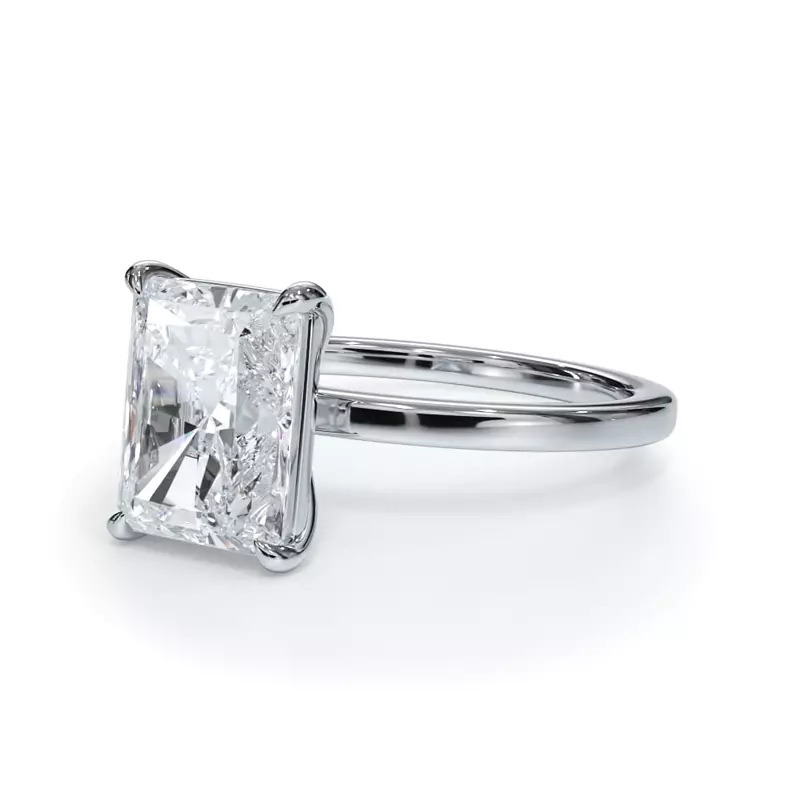 Signature 3ct Lab Diamond Solitaire Ring, 14K White Gold
