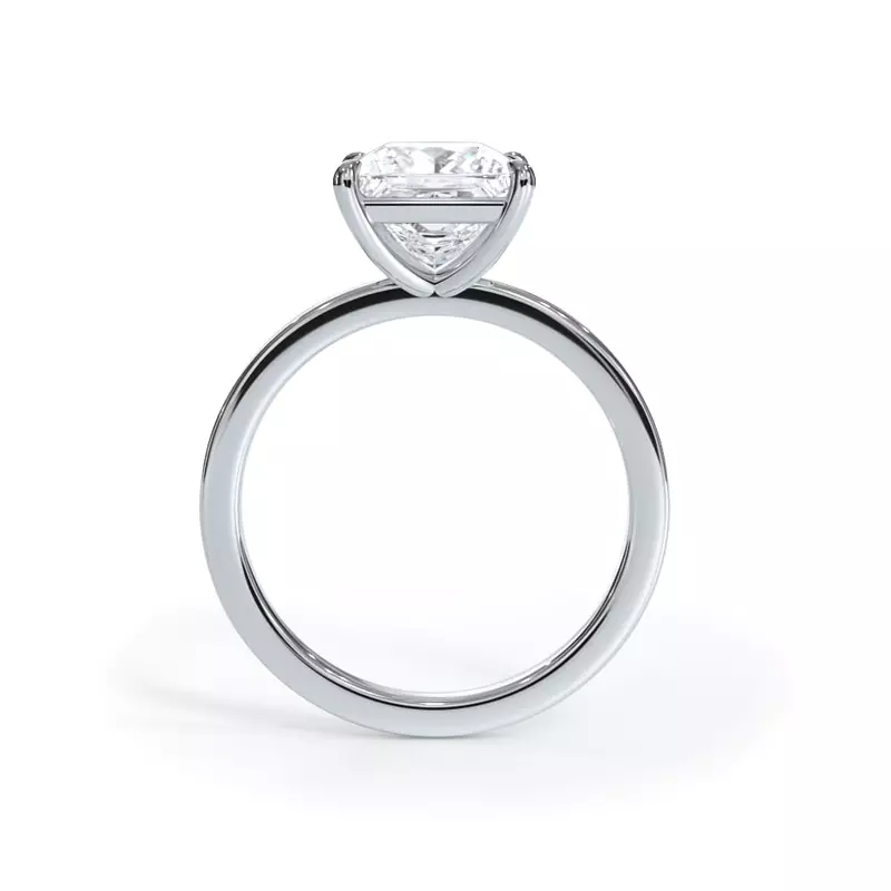 Signature 3ct Lab Diamond Solitaire Ring, 14K White Gold