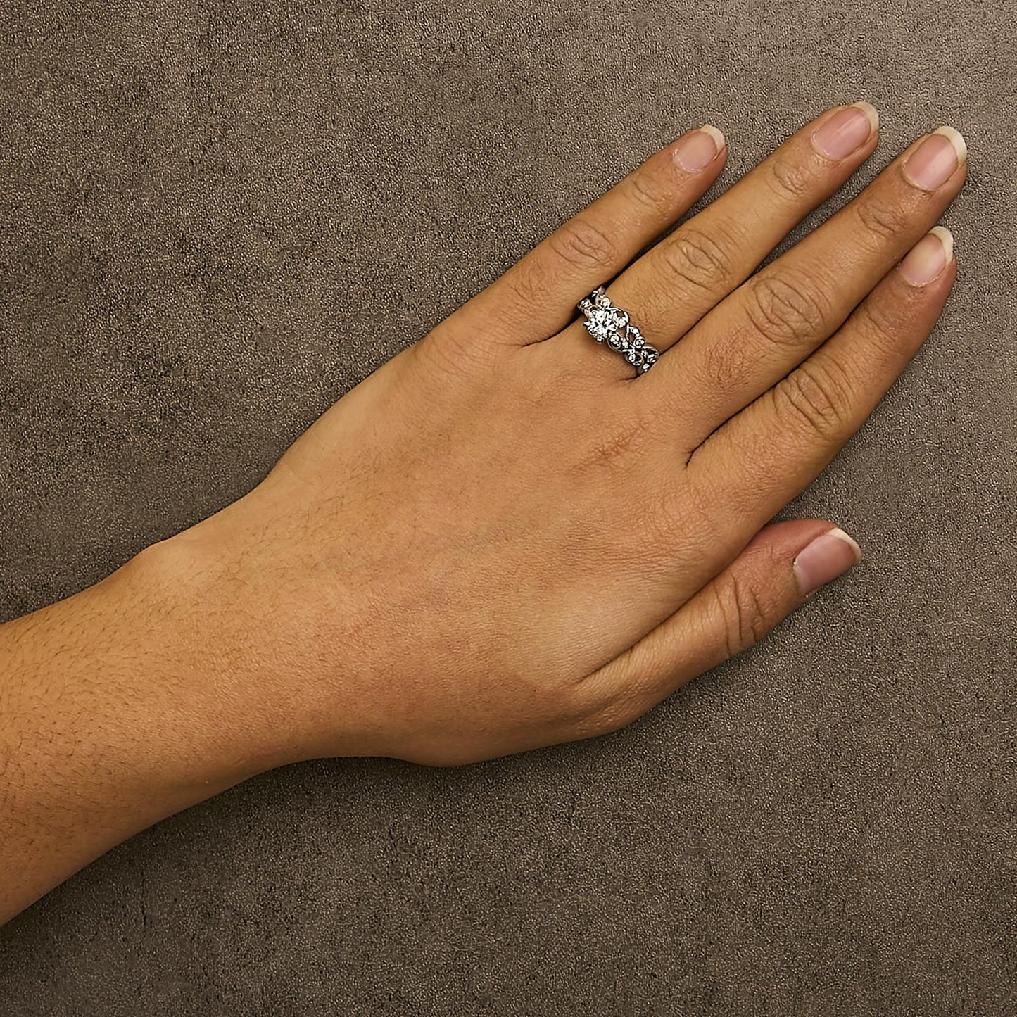 Eden’s Embrace: 1 Carat Total Weight Lab-Grown Diamond Interlocking Wedding Set