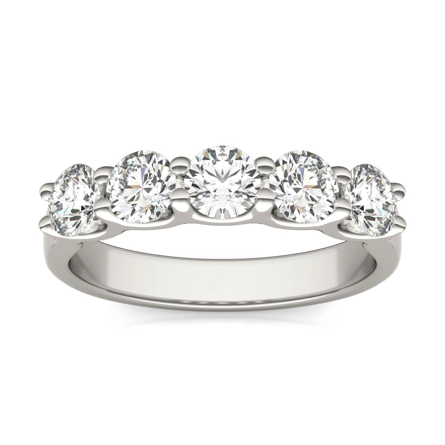 The Quintessence: 1 1/4 CTW AGI Certified Lab Diamond Five-Stone Band