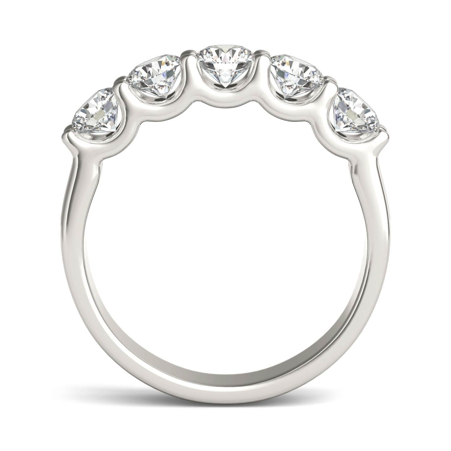 The Quintessence: 1 1/4 CTW AGI Certified Lab Diamond Five-Stone Band