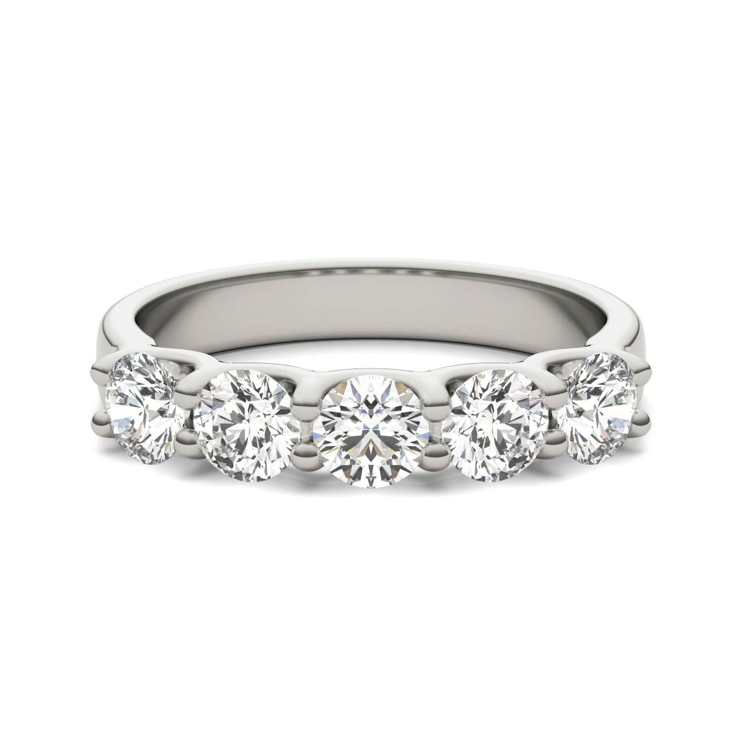 The Quintessence: 1 1/4 CTW AGI Certified Lab Diamond Five-Stone Band