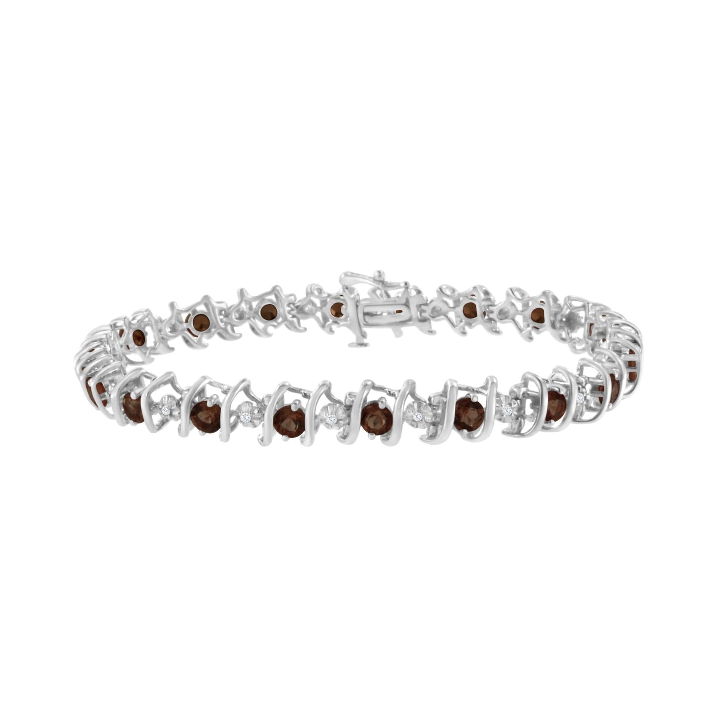 Shimmering Tides: Eco-Conscious Lab Birthstone & Diamond Tennis Bracelet