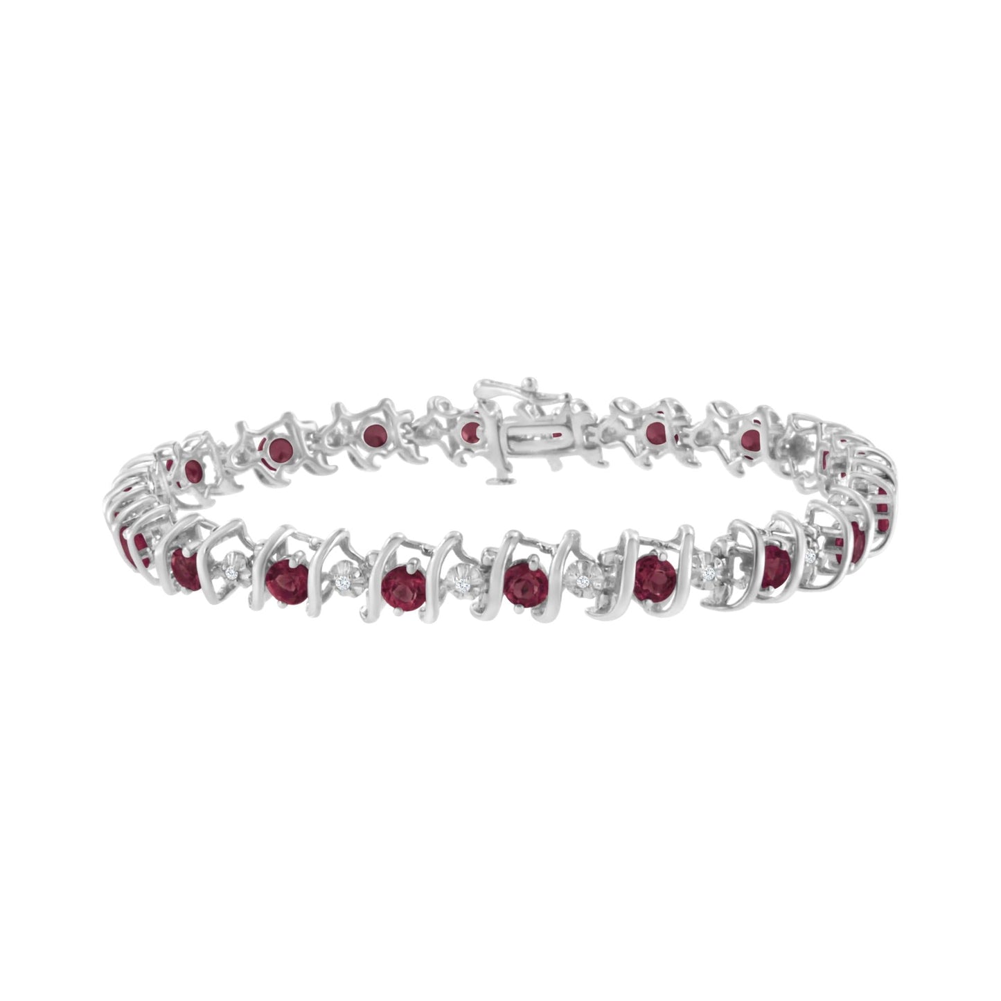 Shimmering Tides: Eco-Conscious Lab Birthstone & Diamond Tennis Bracelet