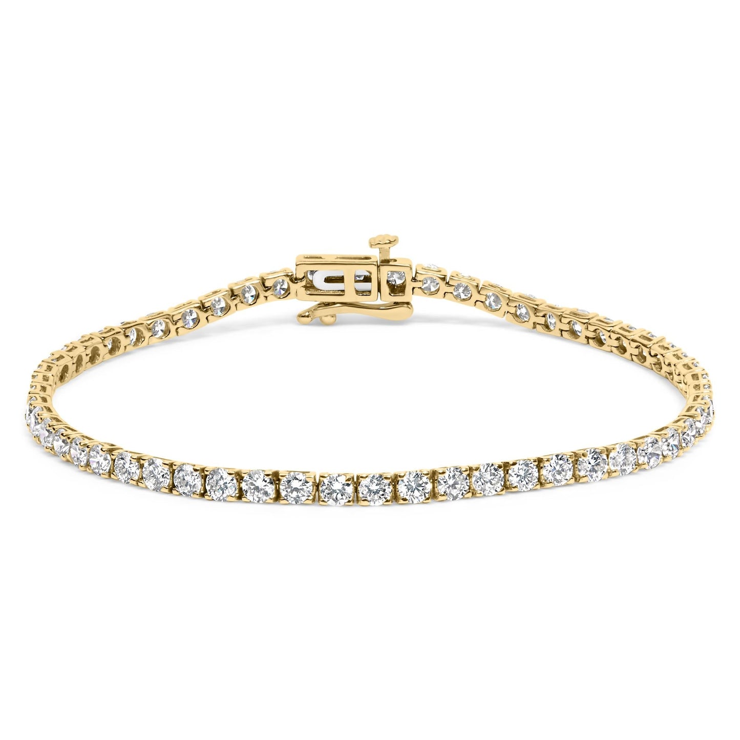 Sovereign Line: Solid 14K Gold 5 Carat G-VS Diamond Bracelet