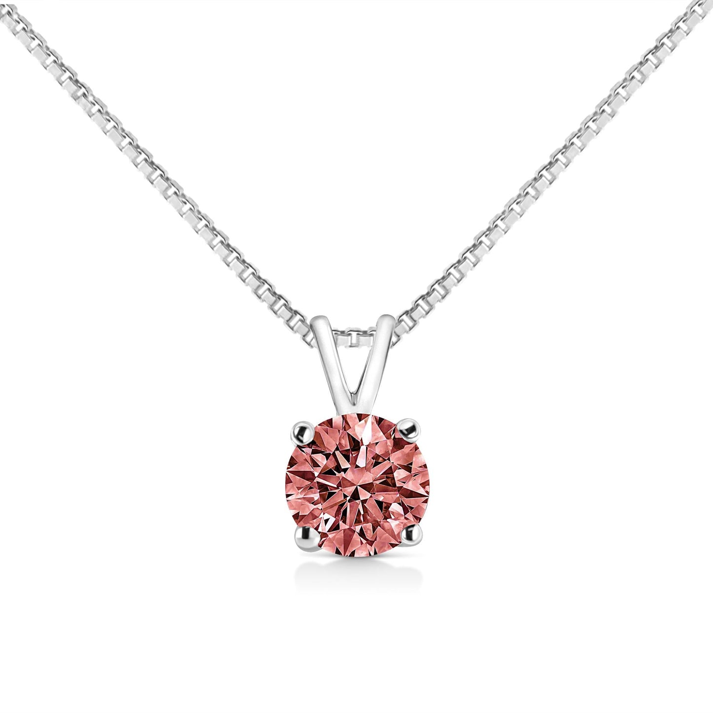The Aura Prism: 14K White Gold 1/2 CTW Fancy Colored Lab Diamond Solitaire