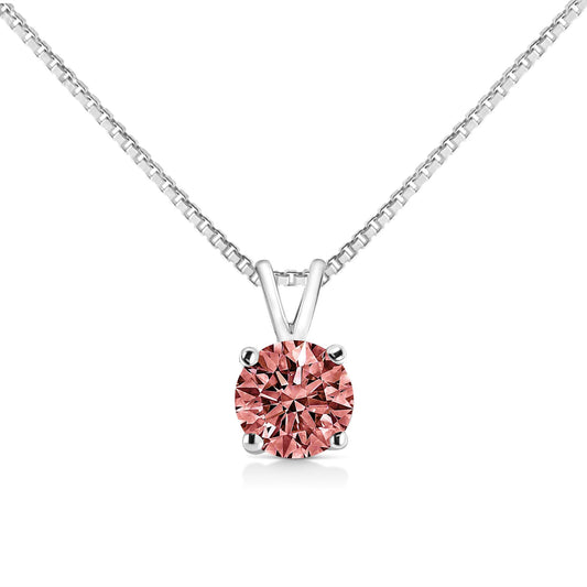 The Aura Prism: 14K White Gold 1/2 CTW Fancy Colored Lab Diamond Solitaire