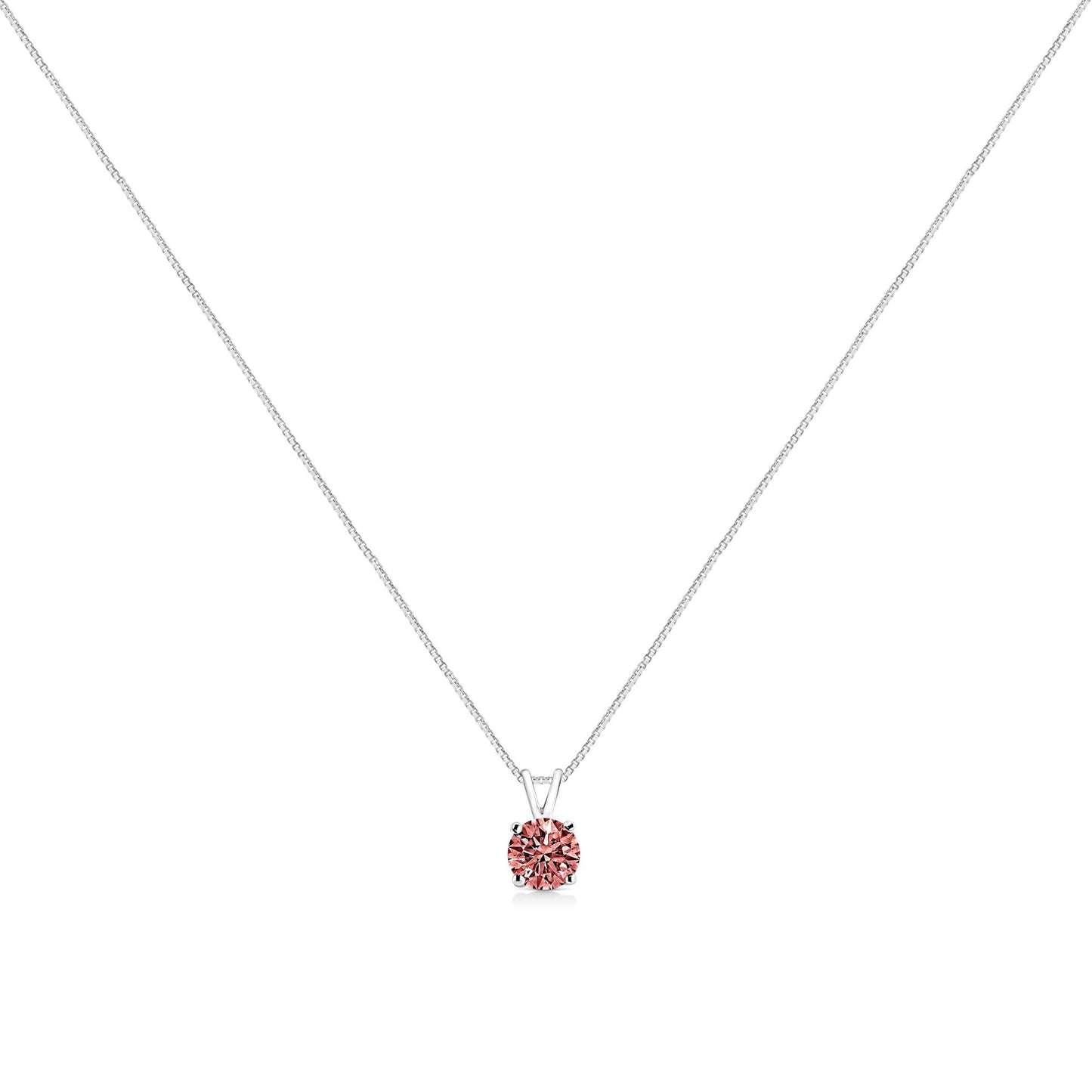 The Aura Prism: 14K White Gold 1/2 CTW Fancy Colored Lab Diamond Solitaire