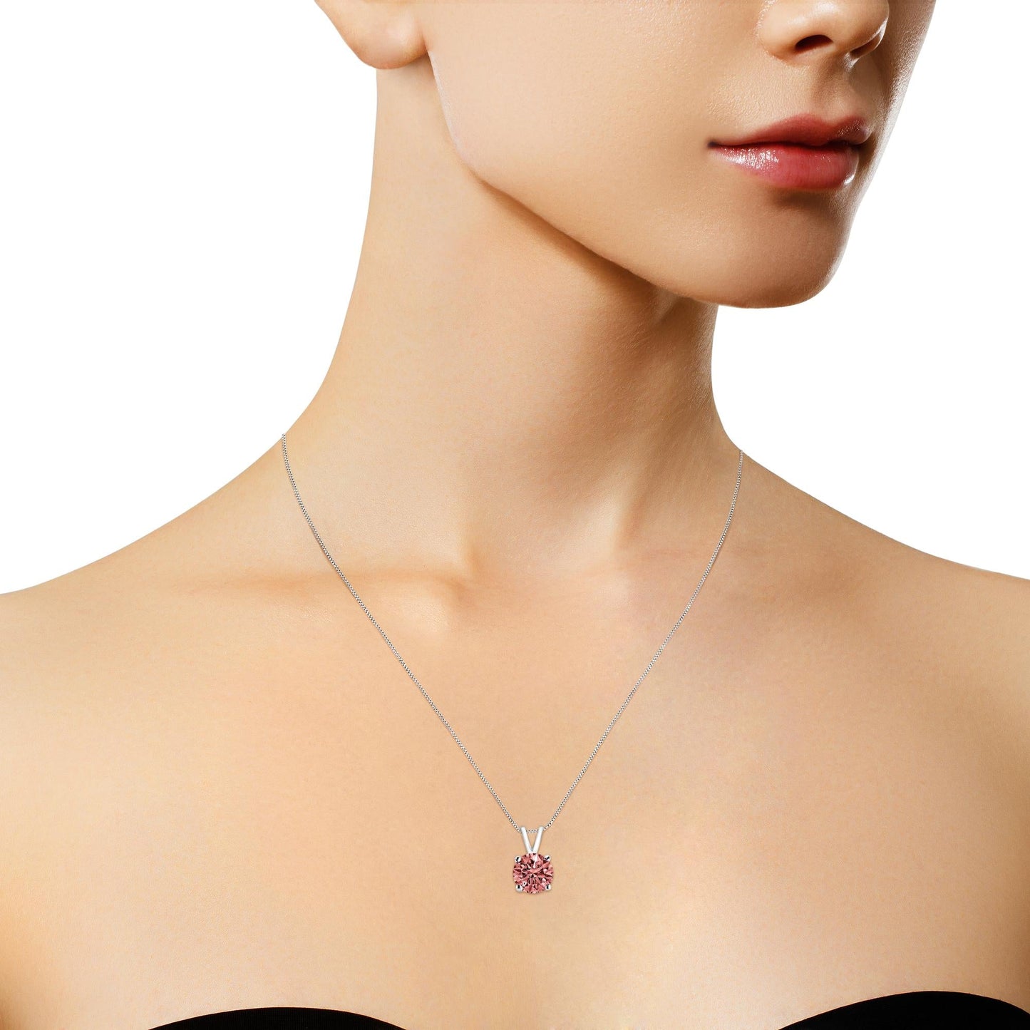 The Aura Prism: 14K White Gold 1/2 CTW Fancy Colored Lab Diamond Solitaire