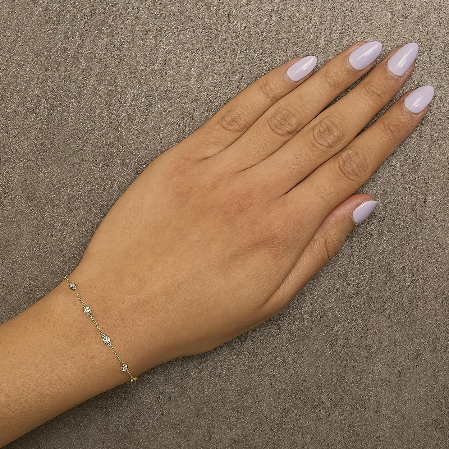The Meridian Station: 14K Gold 1/2 CTW Lab Diamond Floating Bracelet