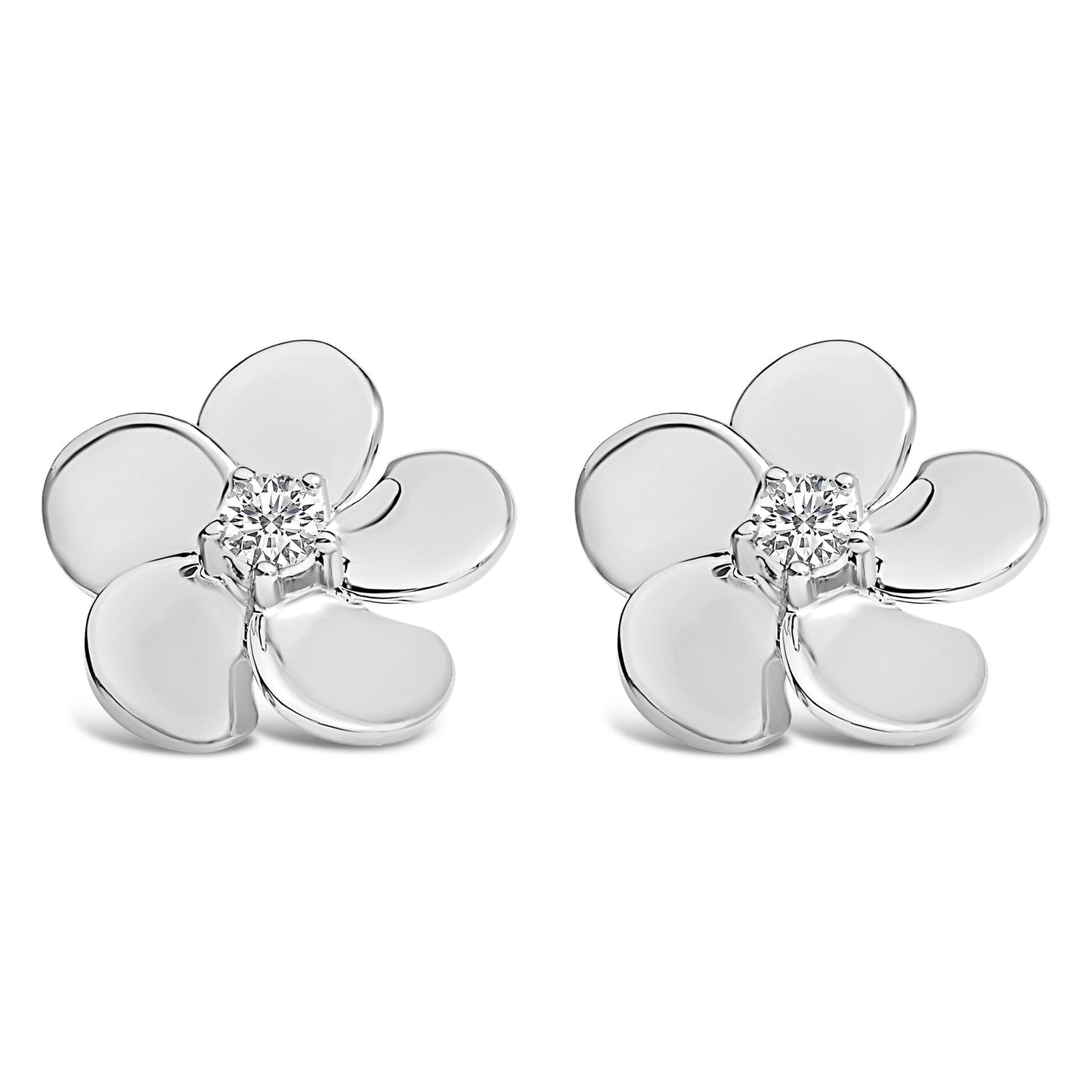 The Blossom: 0.33 CTW Lab Diamond Sculptural Flower Studs