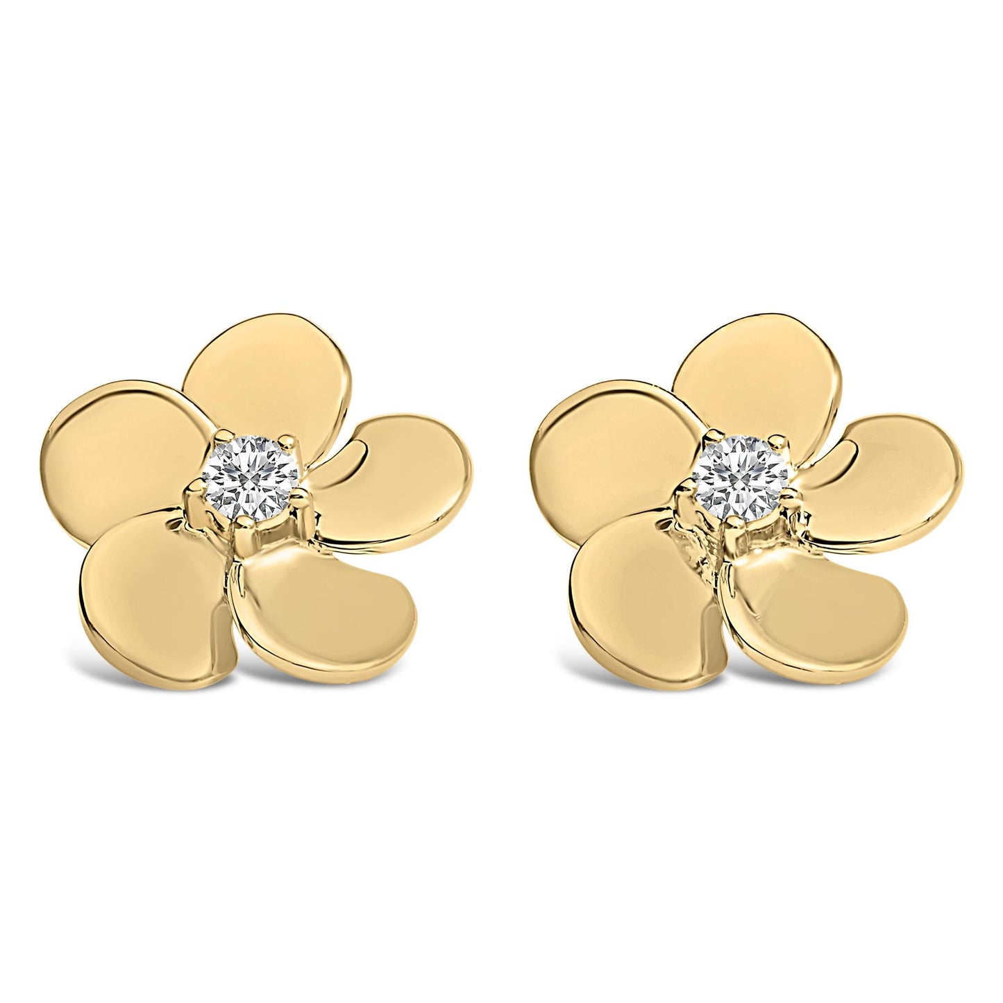 The Blossom: 0.33 CTW Lab Diamond Sculptural Flower Studs