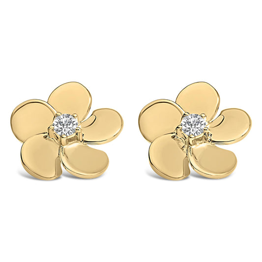 The Blossom: 0.33 CTW Lab Diamond Sculptural Flower Studs