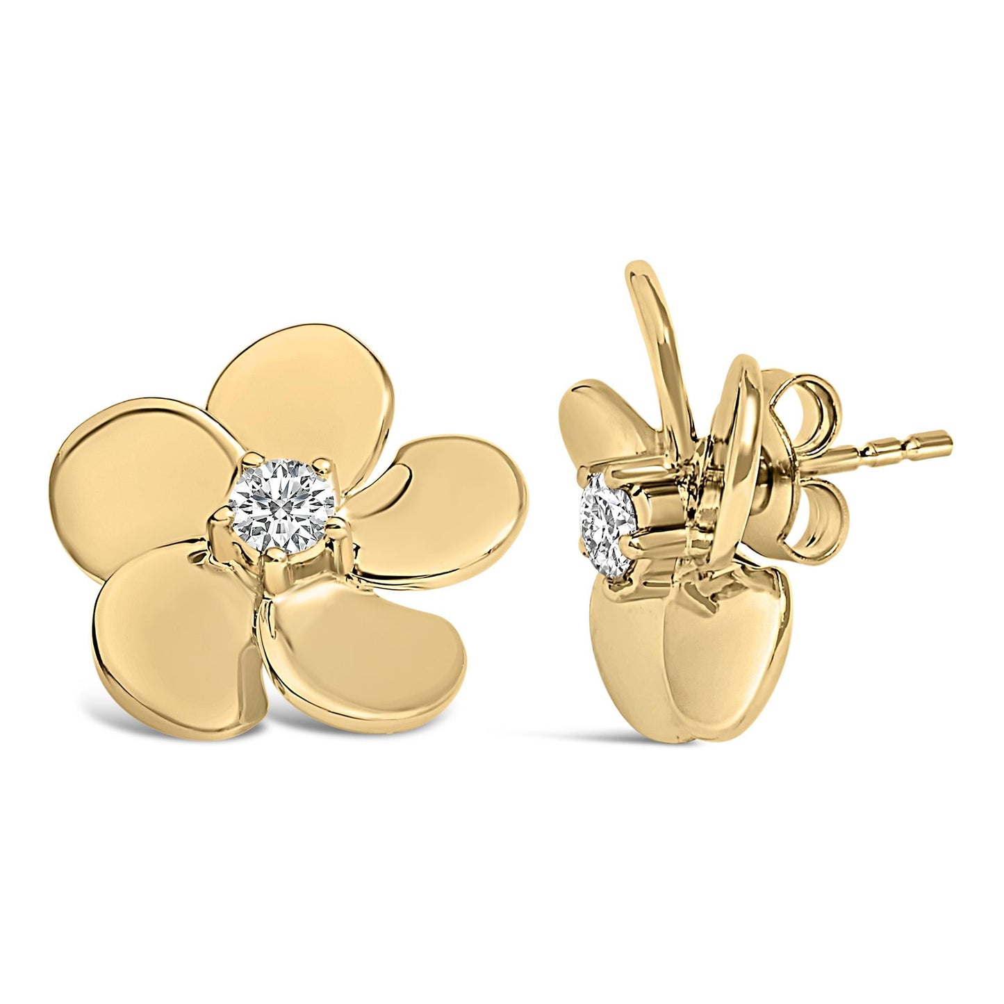 The Blossom: 0.33 CTW Lab Diamond Sculptural Flower Studs