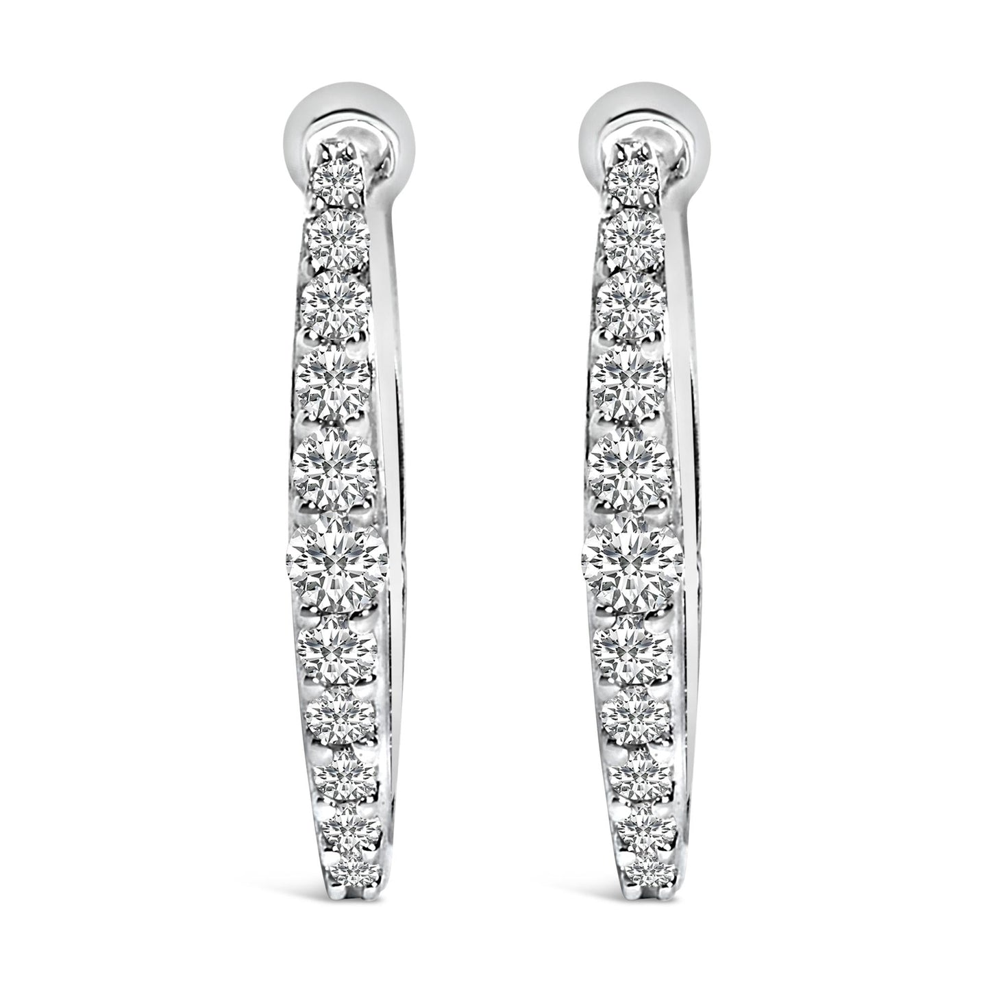 The Sweetheart: 10K Gold Heart-Shaped Lab Diamond Huggie Hoops
