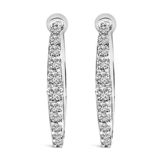 The Sweetheart: 10K Gold Heart-Shaped Lab Diamond Huggie Hoops