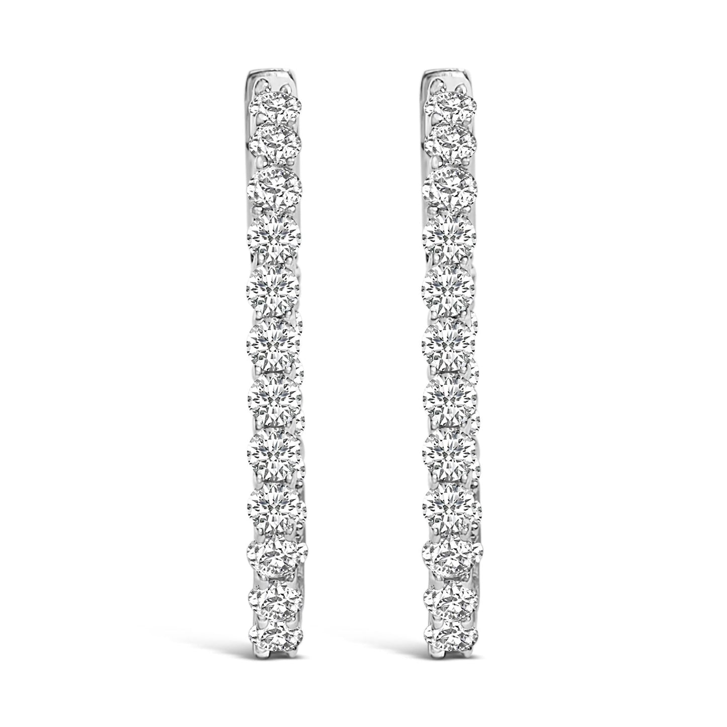 The Riviera Hoops: 14K Yellow Gold Elongated Diamond Clickers