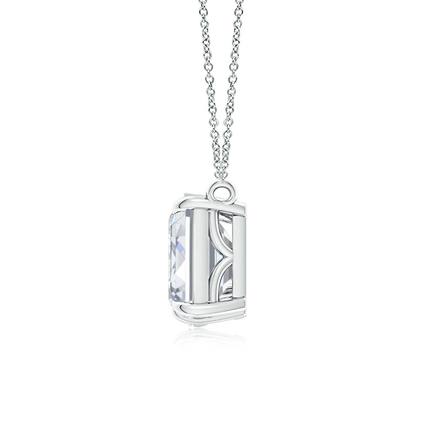 The Paradigm Duet: 14K White Gold AGI Certified Toi Et Moi Diamond Pendant