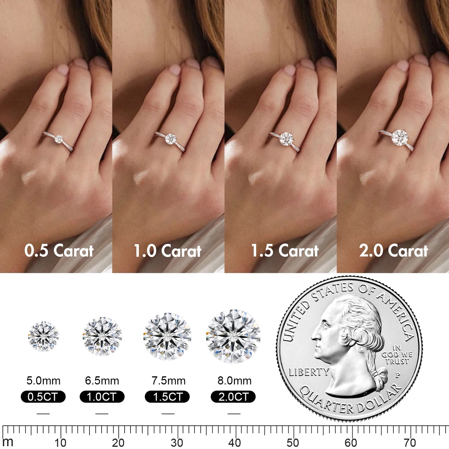 The Celestial Halo Lab Diamond Ring | 18K Gold