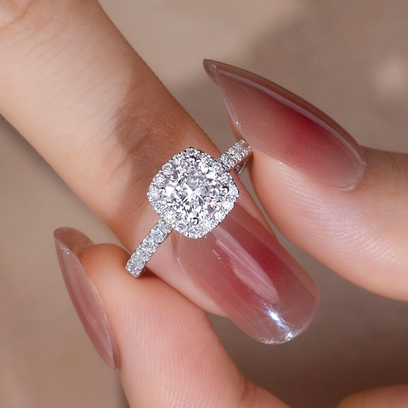 The Aurora 1 CT Round Lab Diamond Vintage Halo Ring