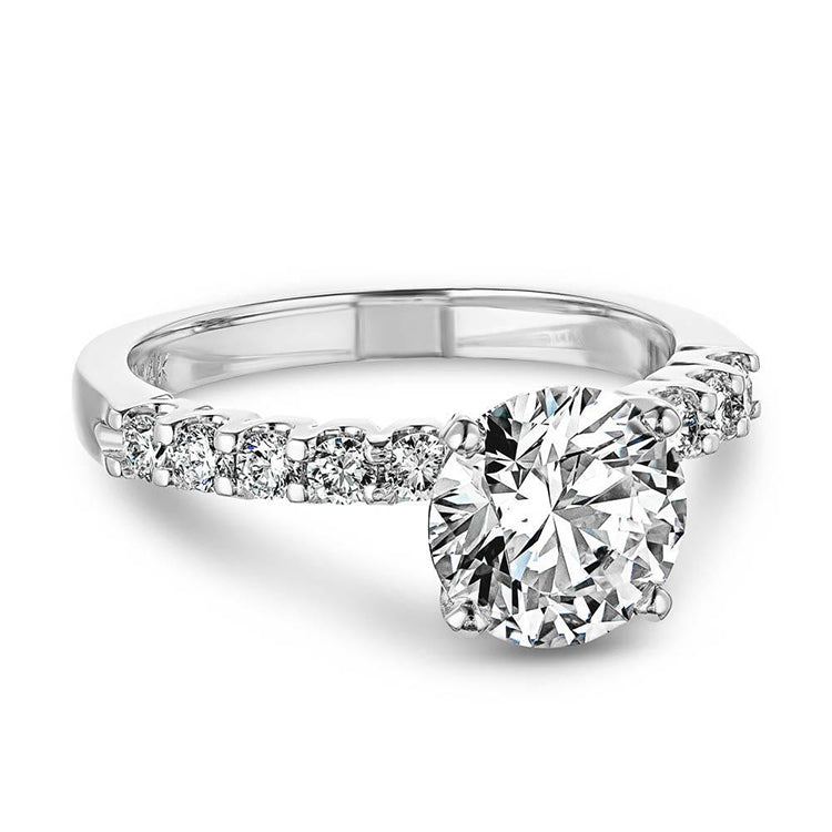 Endless Brilliance 1.00 CTW Lab Diamond Solitaire & Pavé Ring | 9K-18K Gold