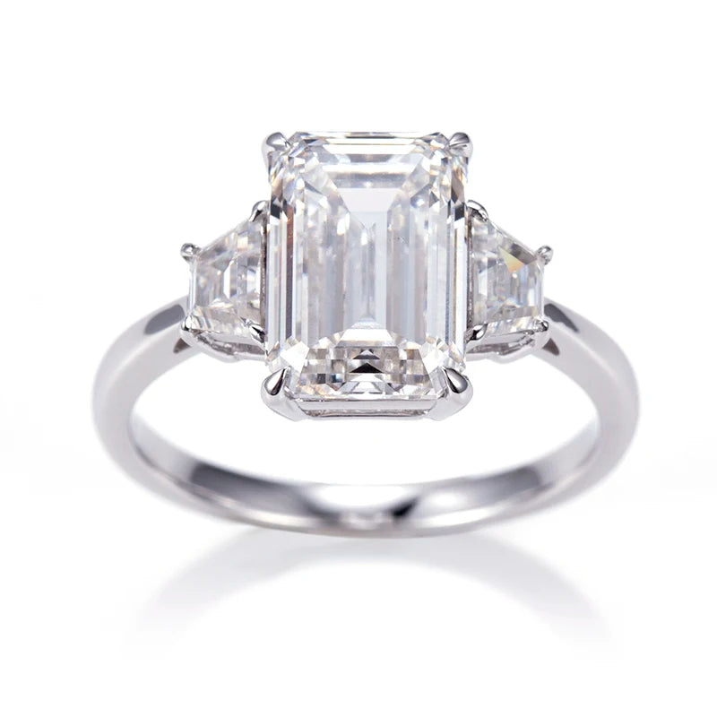 The Sovereign 3.5 CT Emerald Cut Three-Stone Ring