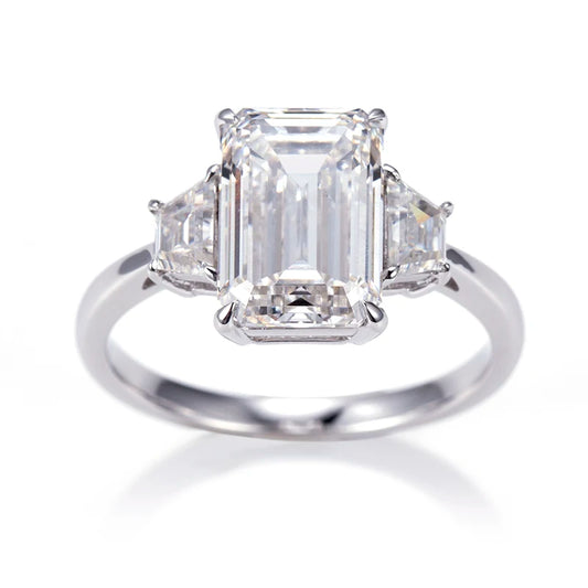 The Sovereign 3.5 CT Emerald Cut Three-Stone Engagement Ring