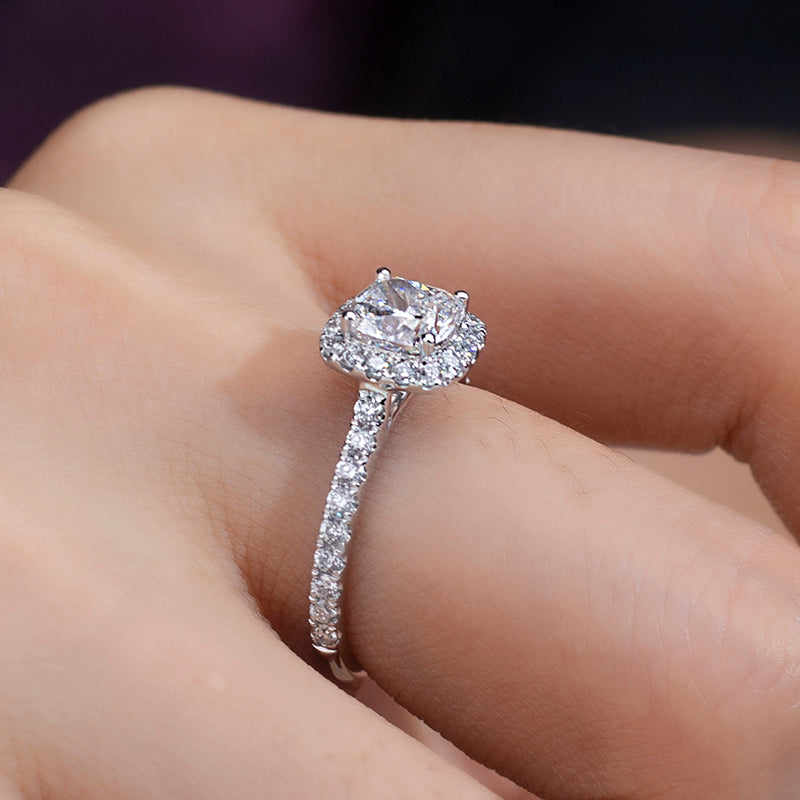 The Aurora 1 CT Round Lab Diamond Vintage Halo Ring