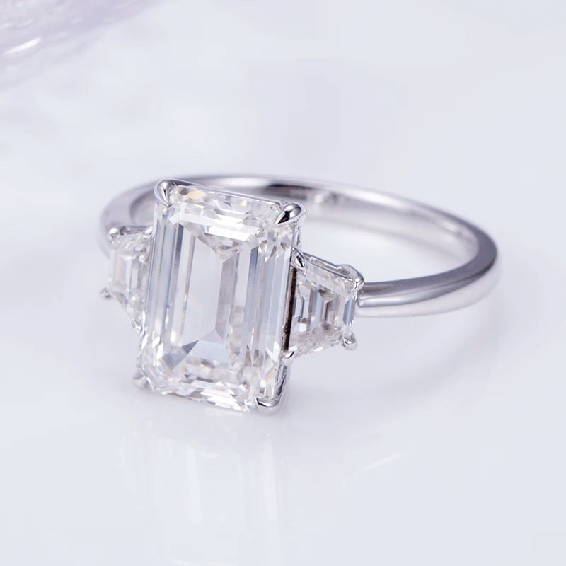 The Sovereign 3.5 CT Emerald Cut Three-Stone Ring