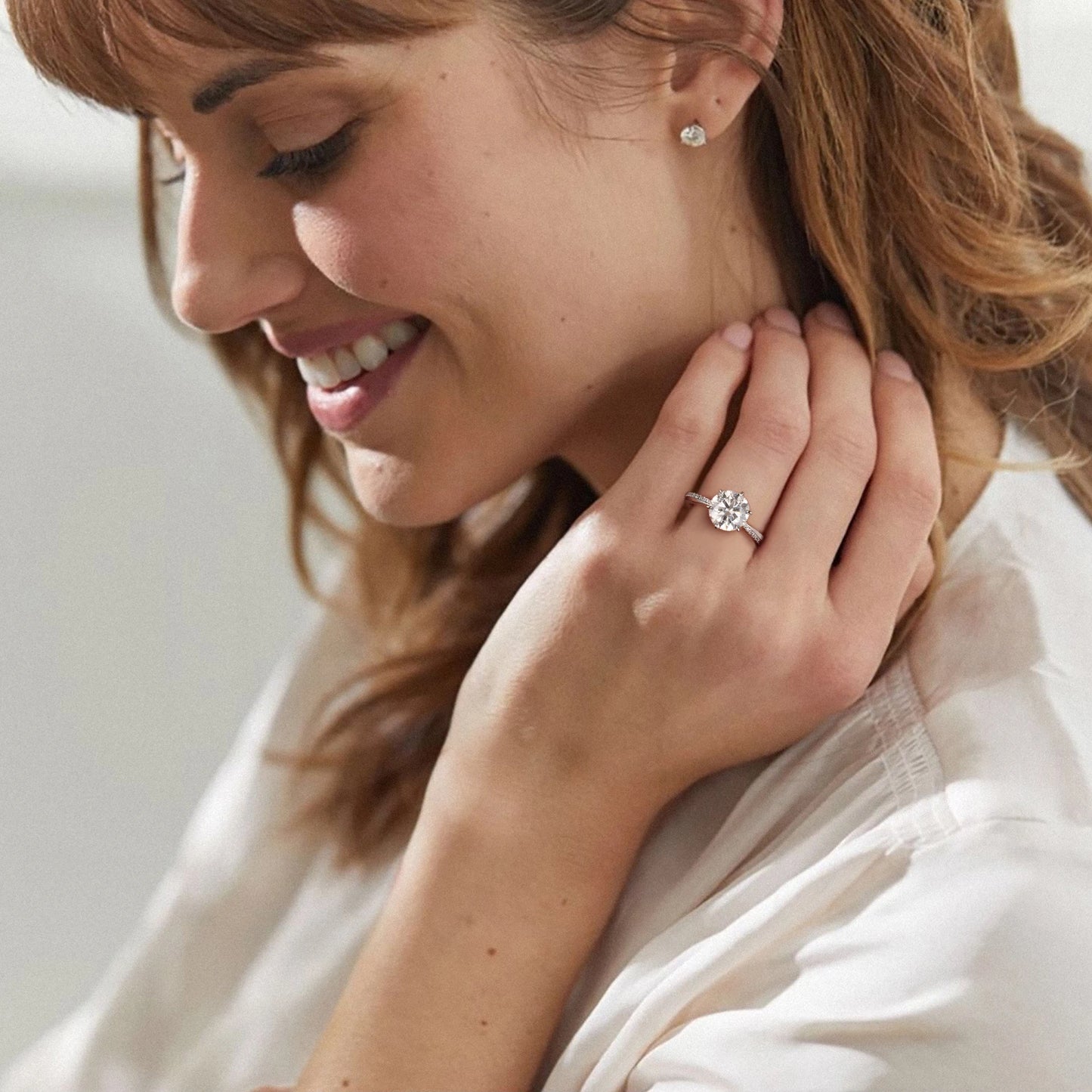 The Celestial Halo Lab Diamond Ring | 18K Gold