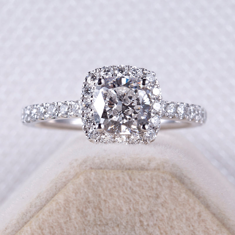 The Aurora 1 CT Round Lab Diamond Vintage Halo Ring