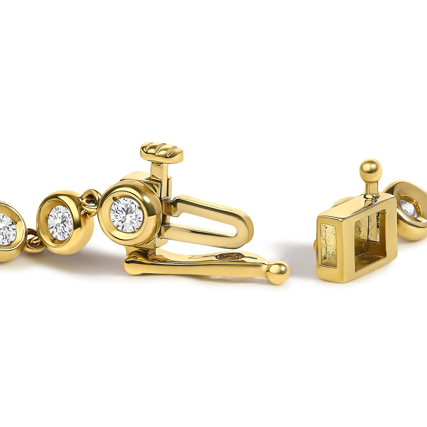 The Bezel Vault: 10K Yellow Gold 1.50 CTW Lab Diamond Link Bracelet