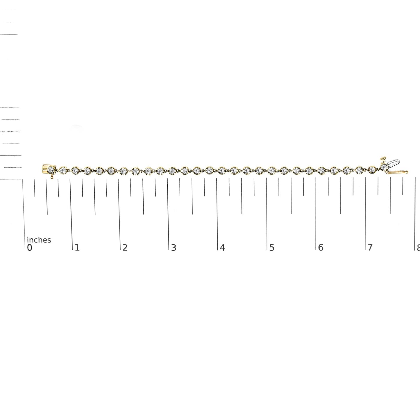 The Bezel Vault: 10K Yellow Gold 1.50 CTW Lab Diamond Link Bracelet