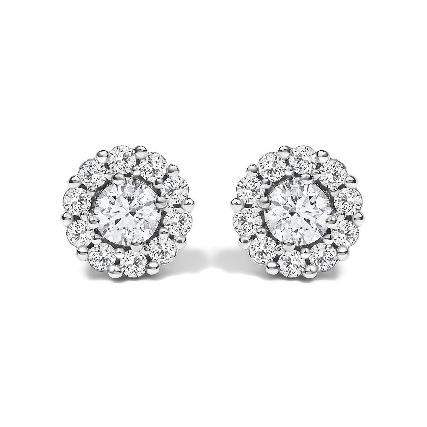The Empress: 10K White Gold Brilliant Celestial Halo Studs