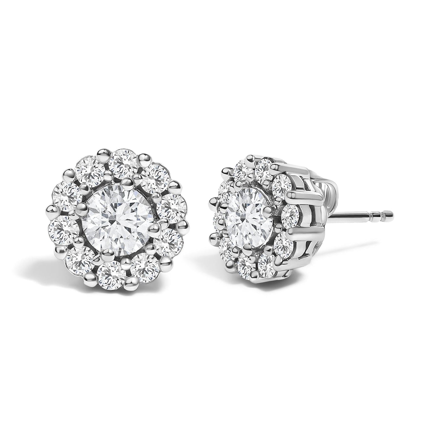 The Empress: 10K White Gold Brilliant Celestial Halo Studs