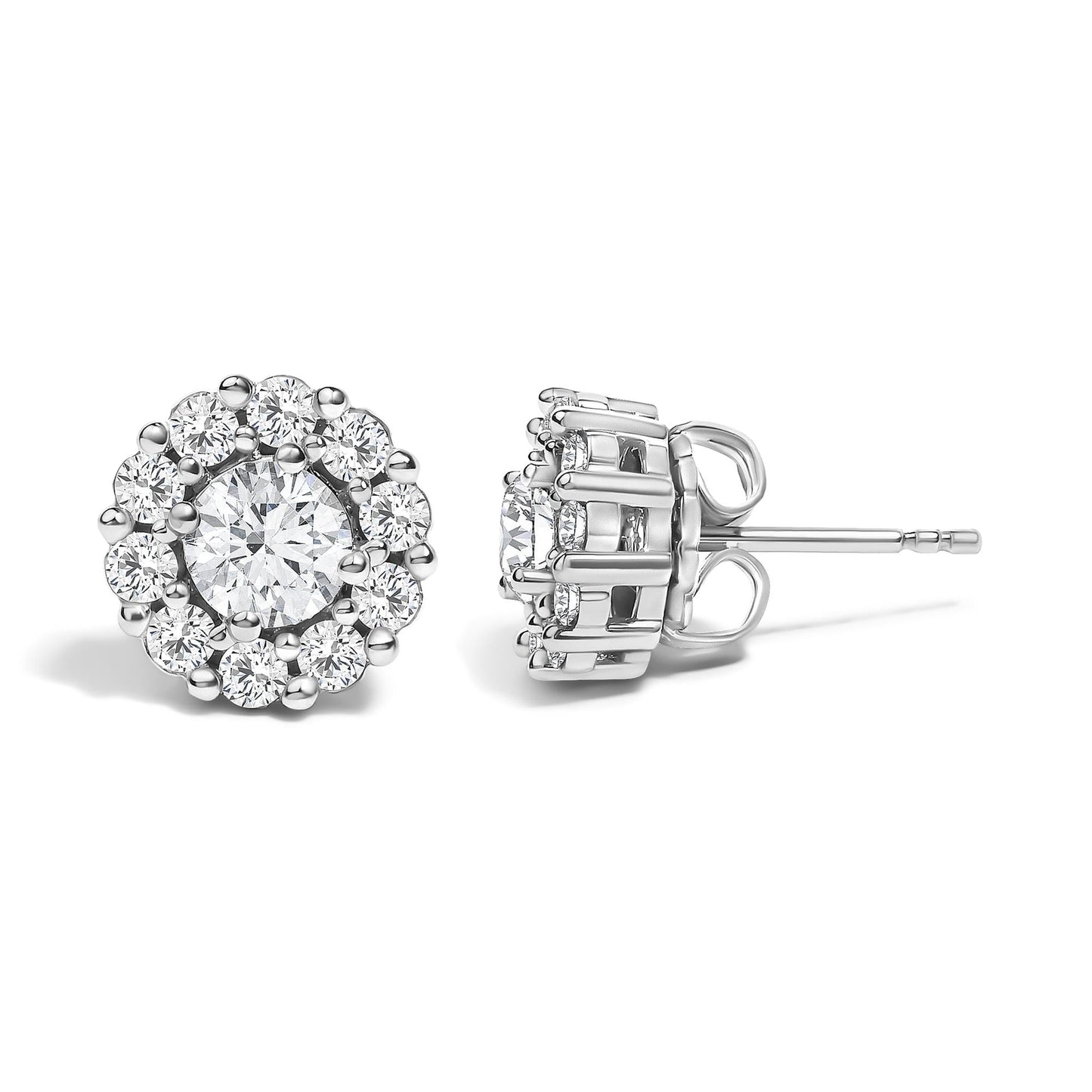 The Empress: 10K White Gold Brilliant Celestial Halo Studs