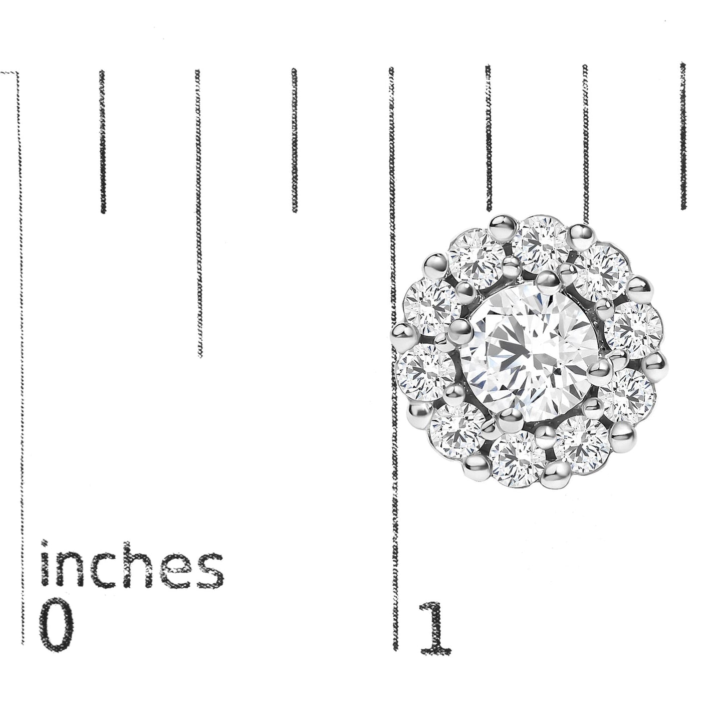 The Empress: 10K White Gold Brilliant Celestial Halo Studs